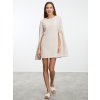 SIMPO béžové šaty Seren s dlouhými rukávy