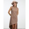 SIMPO cappuccino asymetrické šaty Kala