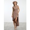 SIMPO cappuccino asymetrické šaty Kala