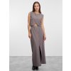 SIMPO šedohnědá maxi sukně Alto