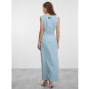 SIMPO světle modré maxi šaty Bow bez rukávů