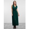 SIMPO lahvově zelené maxi šaty Bow bez rukávů