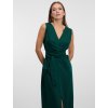 SIMPO lahvově zelené maxi šaty Bow bez rukávů