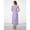 SIMPO lněné fialové šaty Solea Mar bez rukávu