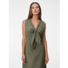 SIMPO lněné khaki šaty Solea Mar bez rukávu