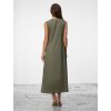 SIMPO lněné khaki šaty Solea Mar bez rukávu