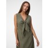 SIMPO lněné khaki šaty Solea Mar bez rukávu