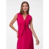 SIMPO lněné růžové šaty Solea Mar bez rukávu