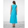 SIMPO lněné tyrkysové šaty Solea Mar bez rukávu