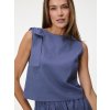 SIMPO lněný modrý top Brisa Mar