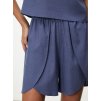 SIMPO lněné modré kraťasy Sola Mar
