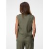 SIMPO lněný khaki top se stahováním Vela Mar
