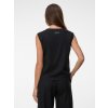 SIMPO lněný černý top se stahováním Vela Mar