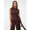 SIMPO lněný hnědý top Clara Mar