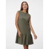 SIMPO lněné khaki šaty Esté Mar