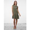 SIMPO lněné khaki šaty Esté Mar