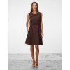 SIMPO hnědé lněné šaty Calma Mar