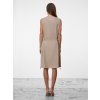 SIMPO béžové lněné šaty Calma Mar