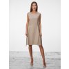 SIMPO béžové lněné šaty Calma Mar