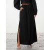 SIMPO černá bavlněná maxi sukně Balloon