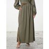 SIMPO khaki bavlněná maxi sukně Balloon