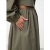 SIMPO khaki bavlněná maxi sukně Balloon
