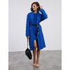 SIMPO modré šaty Eclipse s průstřihy na rukávu
