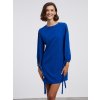 SIMPO modré šaty Eclipse s průstřihy na rukávu