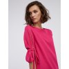 SIMPO růžové šaty Eclipse s průstřihy na rukávu