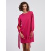 SIMPO růžové šaty Eclipse s průstřihy na rukávu