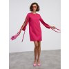 SIMPO růžové šaty Eclipse s průstřihy na rukávu