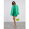 SIMPO zelené šaty Bright s volnými rukávy