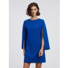SIMPO modré šaty Bright s volnými rukávy