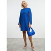 SIMPO modré šaty Bright s volnými rukávy