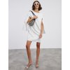 SIMPO bílé šaty Bright s volnými rukávy