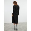 SIMPO černé šaty Valencia s dlouhými rukávy
