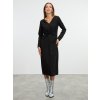 SIMPO černé šaty Valencia s dlouhými rukávy