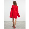 SIMPO červené šaty Seren s dlouhými rukávy