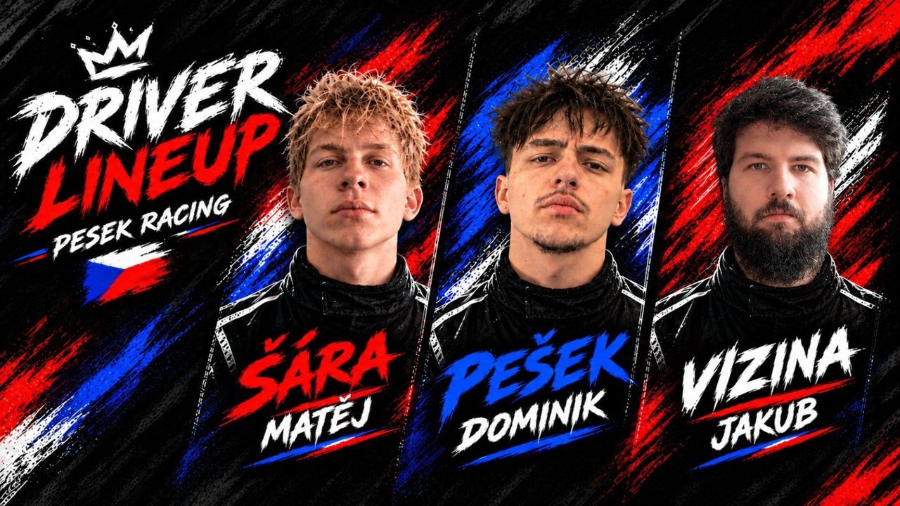 Pešek Racing – jezdecká sestava Matěj Šára, Dominik Pešek, Jakub Vizina
