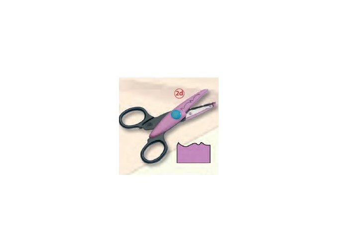Dekorační nůžky fialové - Vlnka a zoubek
