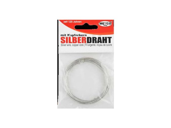 Měděný drát  0,8mm x 6m - Stříbrný