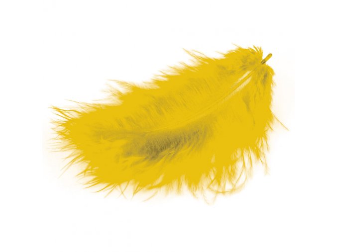 Flaušová peříčka - zlatá žlutá