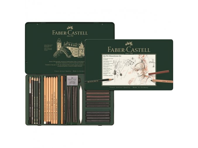 Sada 33 ks PITT monochrome SET Faber-Castell - 112977