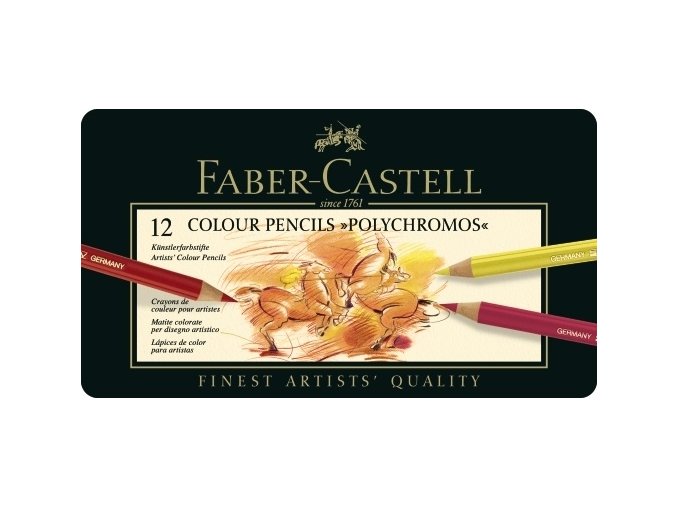 Sada 12 uměleckých pastelek Polychromos Faber-Castell