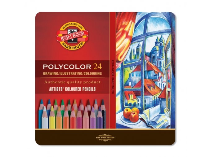 Sada 24 uměleckých pastelek, Polycolor Koh-i-noor