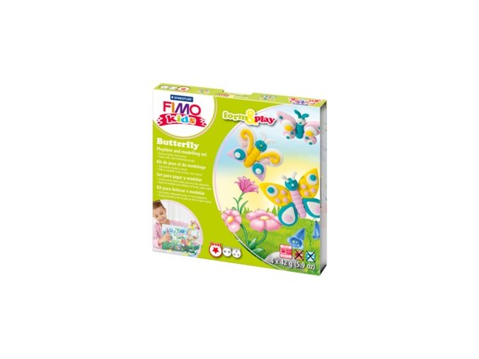 Sada modelovací hmoty FIMO KIDS Butterfly 4x 42g - 803410