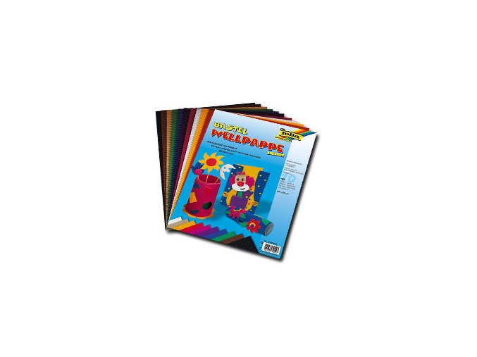 Sada vlnitý papír 25 x 35cm - rovné vlnky