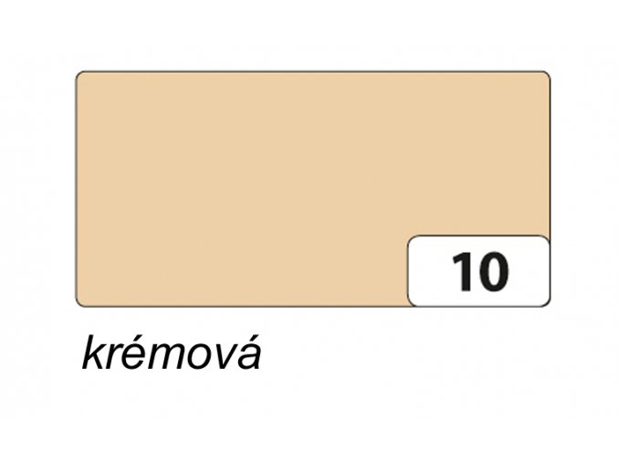 Barevný papír 130g - 10  Krémová