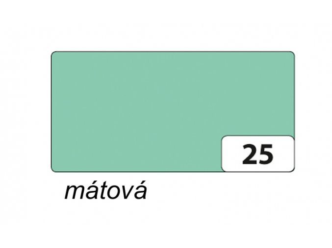 Barevný papír 130g - 25  Mátová