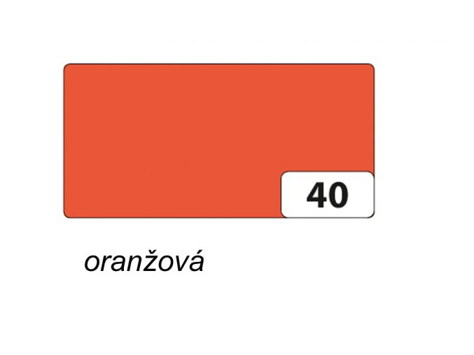 Barevný papír 130g - 40  Oranžová